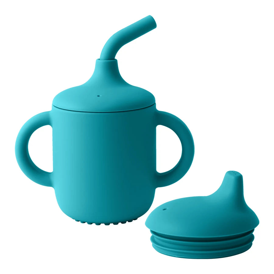 BabySip Duo – 2-in-1 Siliconen Stro- en Snackcup