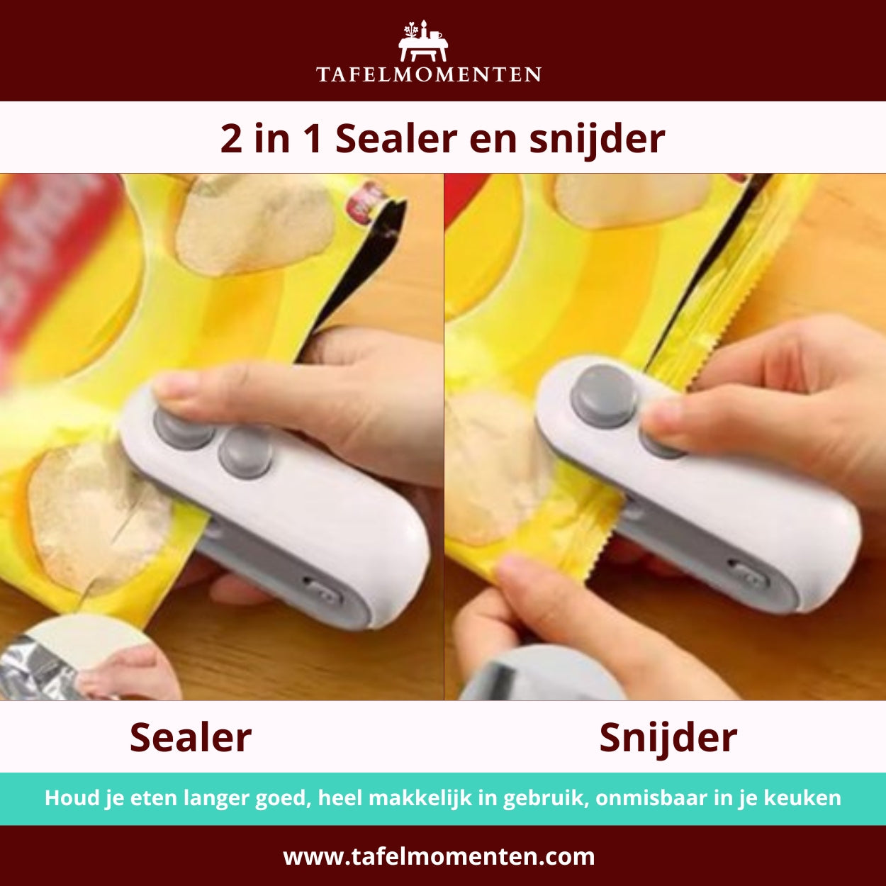 MiniSeal Pro – Nooit meer oude chips, koek of snacks